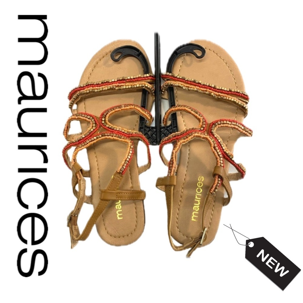 Maurices beaded size 7 sling back sandals